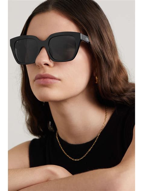 celine gold and black sunglasses|oversized Celine sunglasses.